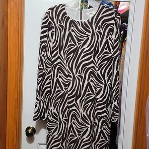 Cato animal print size 14, color brown and cream